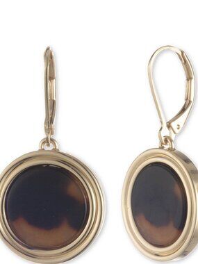 Lauren Ralph Lauren Gold Tone Logo Padlock Drop Earrings New with Tags